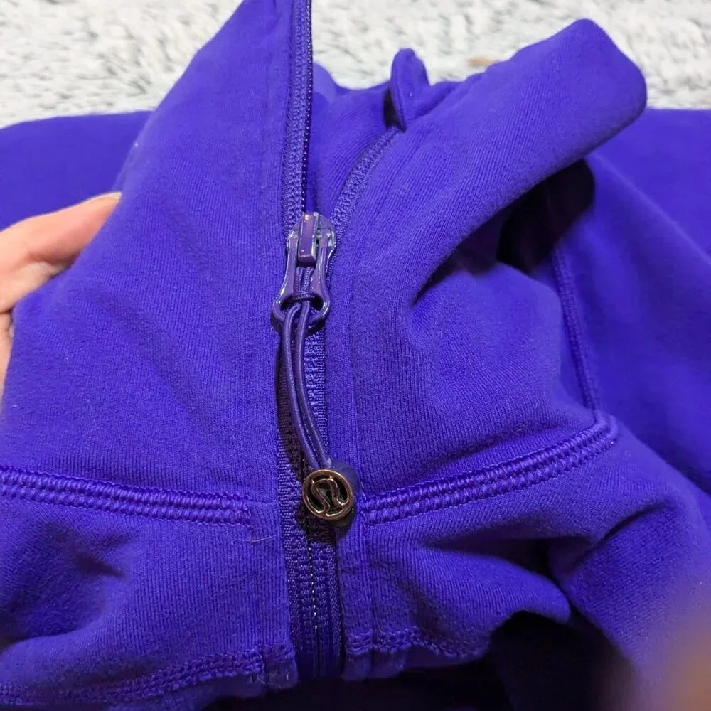 Lululemon Purple Jacket Asana Berry Full Zip Long Size 4 Define Jacket - Picture 5 of 8